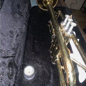 Trumpet Brass Musical Instrument Hard Case Bundle.